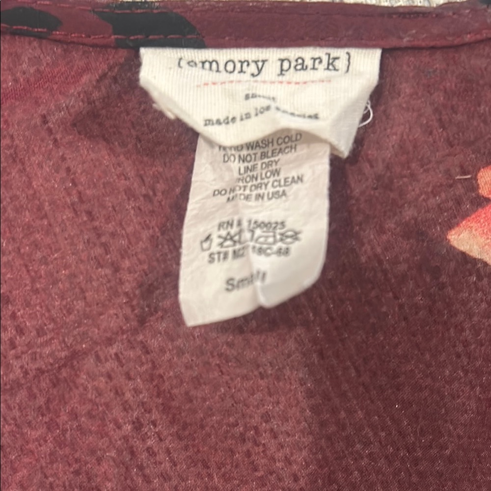 Emory Park brand Floral Sheer Kimono Cardigan size small - Picture 2 of 3